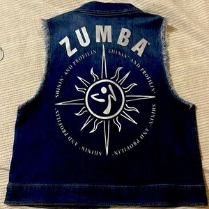 Zumba fitness denim jeans vest